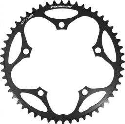 5BRA ROAD CHAINRING D.130 STRONGLIGHT DURAL 52DTS EXTERNAL BLACK TYPE SHIMANO 8-9V.