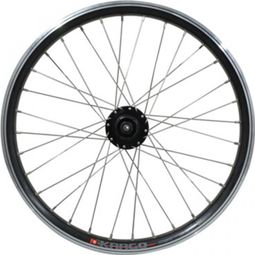 Roue vtt 20  arriere kargo disc vae-e-bike alu noire double paroi moyeu Shimano m475 disc 6 trous cassette 10-9-8v. (renforce) rayon inox