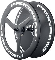 Paire de roues Progress A-7 Disc Blanc | 12x100/12x142mm | Center Lock | Shimano