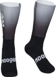 Chaussettes hautes de cyclisme Aero avec grille sublimée Corsa Mooquer Noir