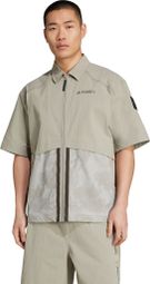 Adidas Terrex National Geographic Beige Zipper Shirt für Männer