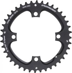 PLATEAU VTT 4BRA D.104 POUR SRAM XO FILETE 10V. STRONGLIGHT DOUBLE 40DTS EXTERIEUR NOIR - EPAISSEUR 5mm FILETE 10V.