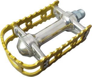 Pedales - Bm-7- Gold Alloy Body et Plate - 9/16 Inch Axle - Mks