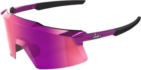 Lunettes 100% Aerocraft Gloss Purple / Verres Purple Multilayer Mirror