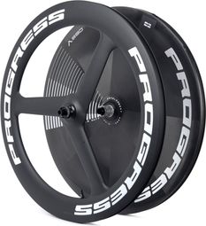 Paire de roues Progress A-7F/A-990 Disc Blanc | 12x100/12x142 | Center Lock