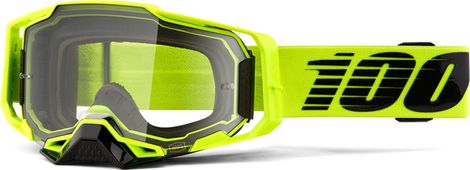  Masque 100% Armega Nuclear Citrus Jaune fluo / Noir Ecran Transparent 