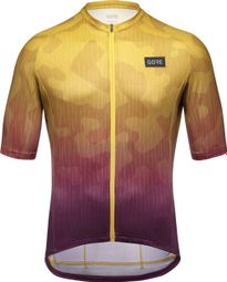 Gore Wear Rain Camo Short Sleeve Jersey Yellow/Purple