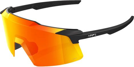 Lentes 100% Aerocraft Soft Tact Black / HiPER Red Mirror