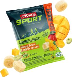 Gommes Énergétique Andros Sport Gummies boost Mangue/Banane/Café Vert 30g