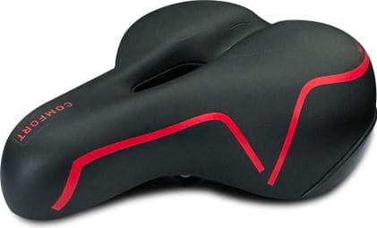 Selle de vélo Memory Foam Comfort - Noir - Femme/Homme