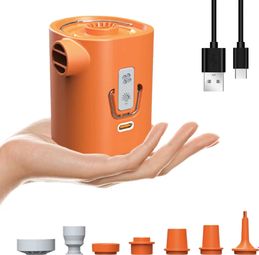 Mini pompe électrique compacte bivouac et outdoor – Gonflage / dégonflage – LED intégrée – 4800 Pa