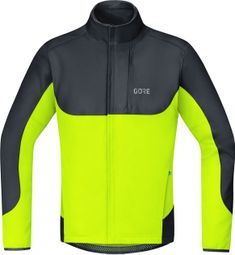 Gore wear c5 windstopper thermo trail jacket black fluorescent yellow