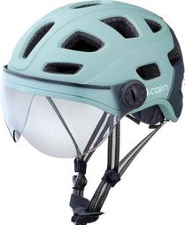 Casque Cairn Quartz Visor Transparent Led USB Turquoise