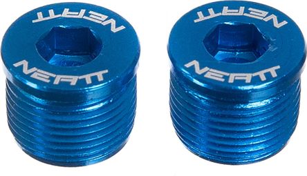 Neatt Attack V2 / Oxygen V2 Blue Pedal Axle Covers (x2)