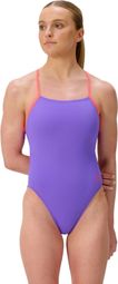 Women's Speedo Club Training Tie Back Violet Swimsuit 