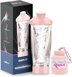 Shaker électrique de BODYIT® 700ml Rose!