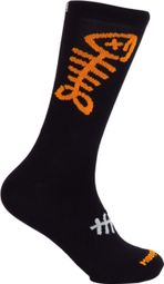 Chaussettes de cyclisme unisexes respirantes hautes Mooquer Fisherboy Classy EVO 2 noir