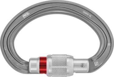 Mosquetón Petzl Omni Screw-Lock Gris