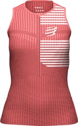 Compressport Tri Postural Damen ärmelloses Jersey Coral Red