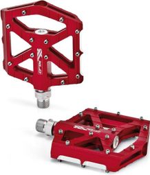 Paar XLC PD-M12 platte pedalen Rood