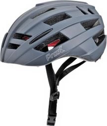 Casque de vélo Route/MTB - 52-58cm - Bleu mat-gris - Lumière rouge