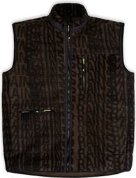 Rains Heavy Fleece Wood-Black Monogram Unisex Mouwloos Vest