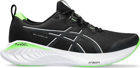 Asics Gel-Cumulus 25 Lite-Show Running-Schuhe Schwarz/Weiß/Grün Damen