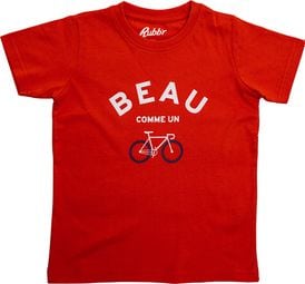 T-Shirt Manches Courtes Rubb'r Beau Rouge Enfant