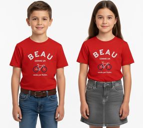 T-Shirt Short Sleeve Rubb'r Beau Red Child