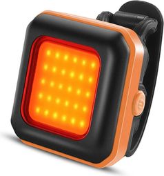 Lampe de sécurité LED pour vélo - Feu arrière orange / Lumière rouge