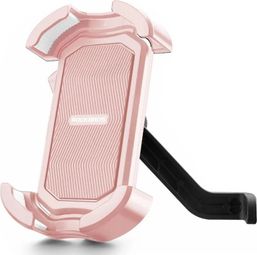 Support de téléphone portable pour vélo antichoc - Rétroviseur rose
