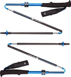 Black Diamond Distance Carbon FLZ Wandelstokken Zwart/Blauw