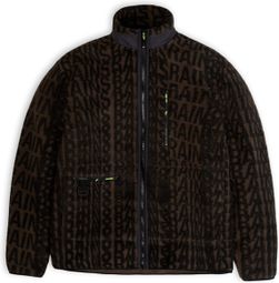 Veste Unisexe Rains Heavy Fleece Wood-Black Monogram Marron/Noir