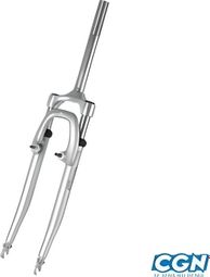 fourche vtc 28  suspension fillete 28.6 1 1/8 grise tasseau