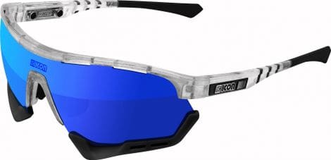 Scicon Sports Aerotech SCN PP XXL Lunettes De Soleil De Performance Sportive (Multimirror Bleu Scnpp/Matt Gelé)