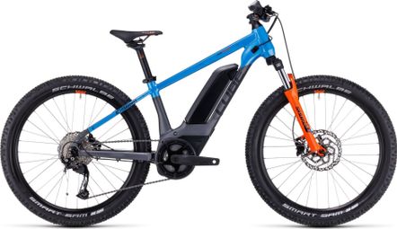 VTT Électrique Semi-Rigide Enfant Cube Acid 240 Hybrid Rookie Pro 400 Shimano Alivio/Altus 9V 400 Wh 24'' Gris Bleu Orange Actionteam 2023 7 - 10 ans