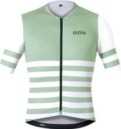 OZIO MAILLOT CYCLISTE MANCHES COURTES LOCMAN VERT AMANDE (Coupe Ajustée)