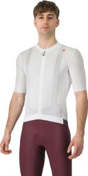 Maillot à Manches Courtes Castelli Espresso Homme Blanc Gris