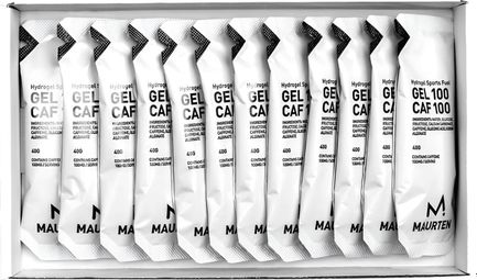 Envase de 12 geles energéticos Maurten Gel 100 Caf 100 (con cafeína) 12x40g