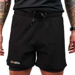 Short Running 2-en-1 Homme Oxsitis X-Race Noir