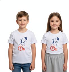 T-Shirt Manches Courtes Rubb'r Hippo Blanc Enfant