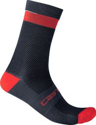 Calze Castelli Alpha 18 Blu Scuro/Rosso