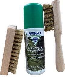 Nettoyant chaussures + brosse universelle + brosse spéciale nubuck et daim