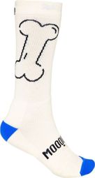 Chaussettes de cyclisme unisexes avec renforts hauts Mooquer Doggy Stan Evo II crème
