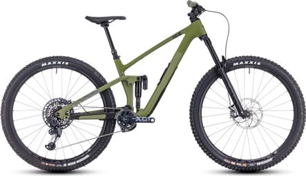 Cube Stereo One55 C:62 TM 29 Volledig geveerde MTB Sram X01 Eagle AXS 12S 29'' Olijfgroen 2024