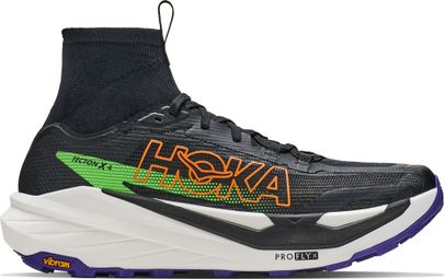 Hoka Tecton X 4 Men's Trail Running Shoes - Black/Green/Orange