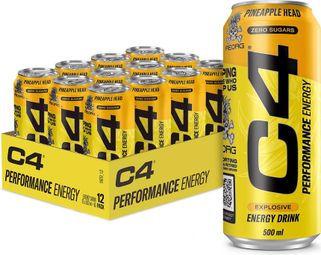 Pack C4 Energy Drink (12x500ml) - Cellucor - Pineapple Head -  Boissons énergétiques