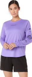 Asics Fujitrail Logo Langarmshirt für Damen, violett
