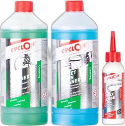 Kit d'entretien vélo Bike Cleaner 1L + Bionet Chain Cleaner 1L + Wax Lube 125ml