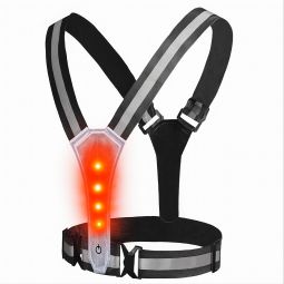 Gilet de sécurité LED haute visibilité – 360° gris réfléchissant